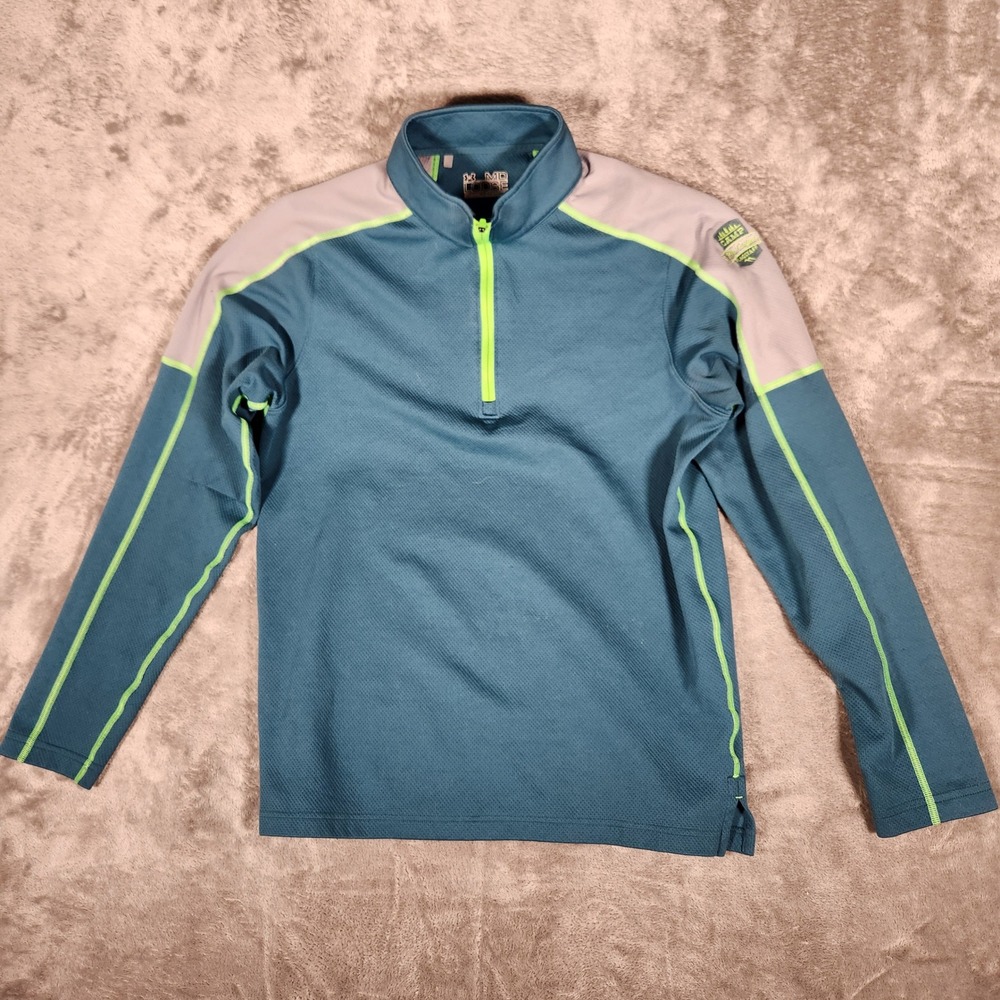 Underβ Armour Quarter Zip Pullover Mens Medium Teal Grey Excellent Allseasongear